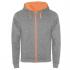 Толстовка FUJI мужская, СЕРЫЙ/ФЛУОРЕСЦЕНТНЫЙ ОРАНЖЕВЫЙ S