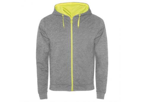 Толстовка FUJI мужская, СЕРЫЙ/ФЛУОРЕСЦЕНТНЫЙ ЖЕЛТЫЙ 2XL