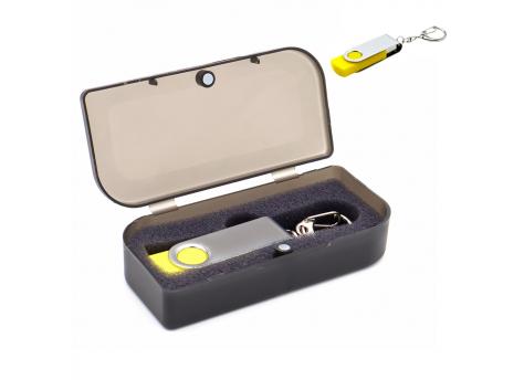 Флешка Twist 16 Гб в футляре, желтая