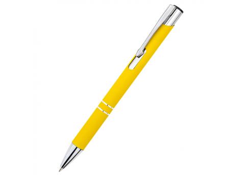 Ручка металлическая Molly софт-тач, желтая