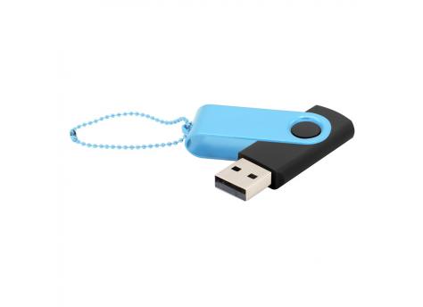 Флешка Designer To Go 2.0 USB 16Gb, черный/голубой