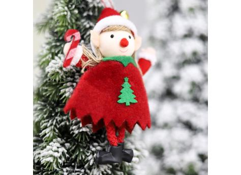 Новогоднее украшение Эльф, красный