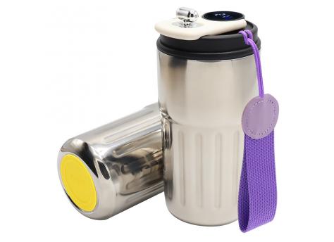 Термокружка Ashly To Go, серебристая/фиолетовая/жёлтая