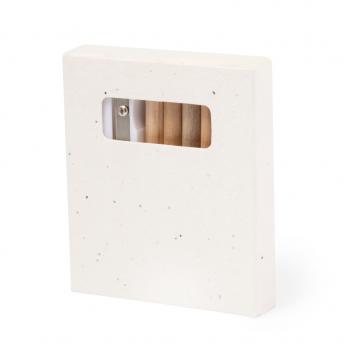 Набор из 6 карандашей с шаблонами и точилкой в коробке с семенами Elaris NTEU10-535690