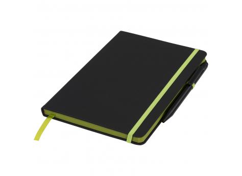 Блокнот Noir Edge, однотонный черный / лайм NTEU15-328948