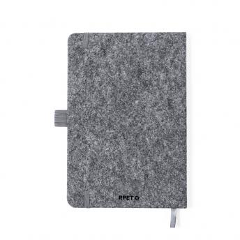 Блокнот Kobain с твердой обложкой из фетра RPET 300D NTEU10-536152