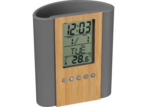 Настольная подставка для ручек с часами NTEU9-173150