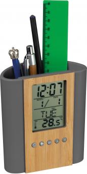 Настольная подставка для ручек с часами NTEU9-173150