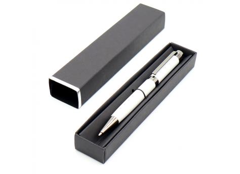 Ручка Senator в коробке Cradle чёрной с серебристым, белая