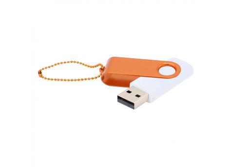 Флешка Designer To Go 2.0 USB 16Gb, белый/оранжевый