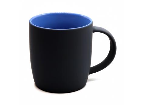 Кружка Spring софт-тач, черно-синяя