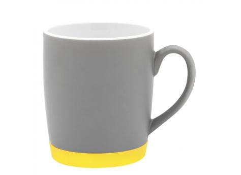 Кружка Make Me To Go, серая/жёлтая