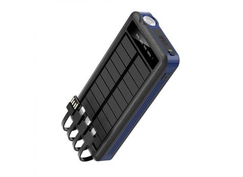 Внешний аккумулятор Xyron с солнечной панелью, 10000 mAh, синий