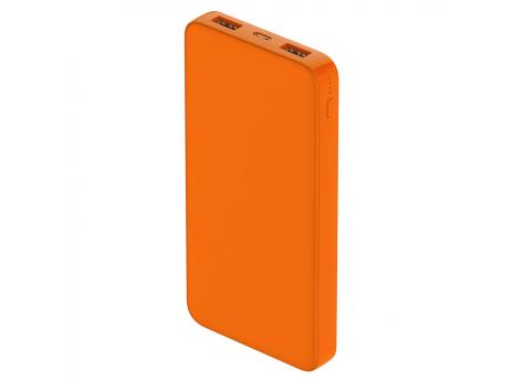 Внешний аккумулятор Polus, 10000 Mah, софт-тач покрытие, оранжевый