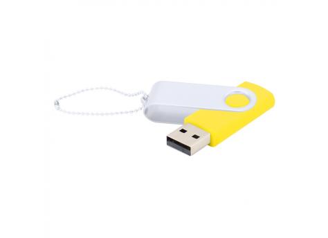 Флешка Designer To Go 2.0 USB 16Gb, желтый/белый