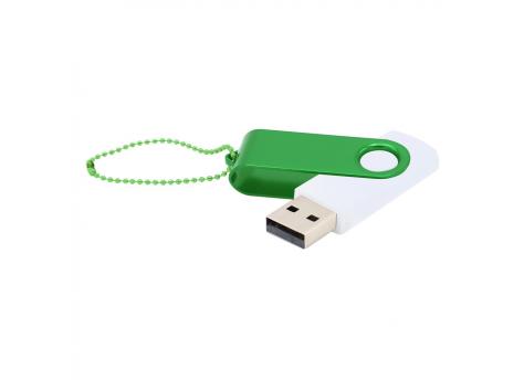 Флешка Designer To Go 2.0 USB 16Gb, белый/зеленый