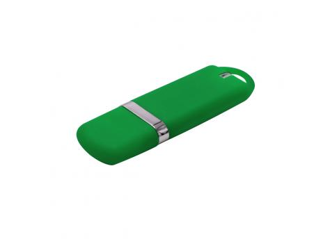 Флешка "Shape" с покрытием Софт Тач, 16 Гб, зеленая