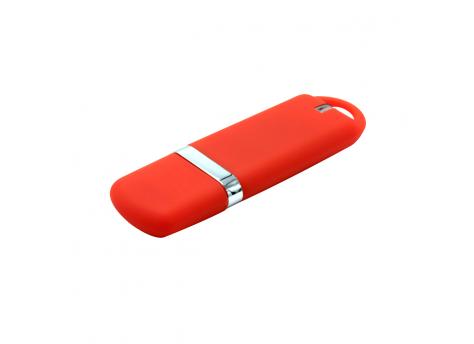 Флешка "Shape" с покрытием Софт Тач, 16 Гб, красная
