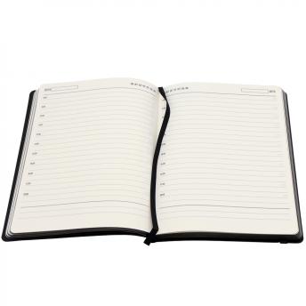 Ежедневник A5 недатированный Dante в мягком переплёте софт-тач, чёрный