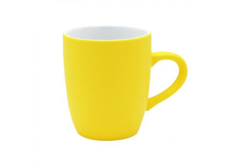 Кружка New Aurora Soft, софт тач, желтая-S