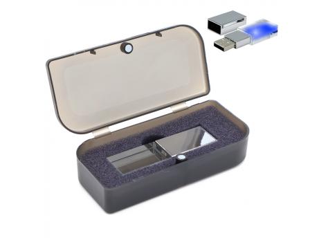 Флешка Moon 16 Гб в футляре, синий