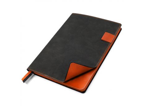 Ежедневник A5 недатированный Efemero в мягком переплёте, черно-оранжевый