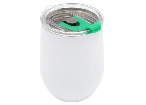 Термокружка с двойной стенкой Coffixx To Go, белая/зелёная