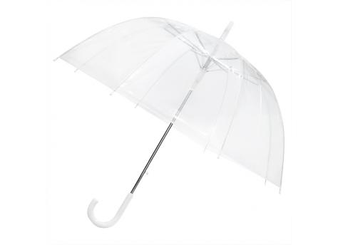 Зонт-трость Klar с прозрачным куполом, белый