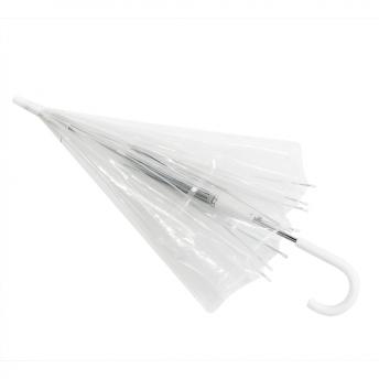 Зонт-трость Klar с прозрачным куполом, белый