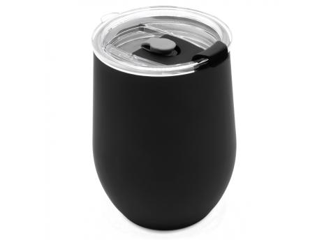 Термокружка с двойной стенкой SOFTO To Go софт-тач, черная