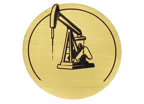 Шильд-наклейка нефть, золото