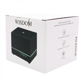 Светодиодный увлажнитель Wisdom с подсветкой гравировки, черный