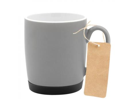 Кружка Make Me To Go, серая/чёрная с биркой