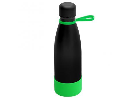 Термобутылка герметичная вакуумная Olivia To Go, чёрный/зелёный