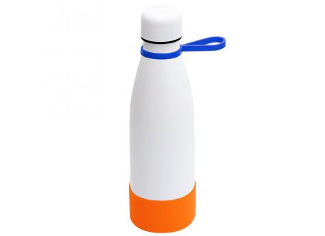 Термобутылка герметичная вакуумная Olivia To Go, белый/синий/оранжевый