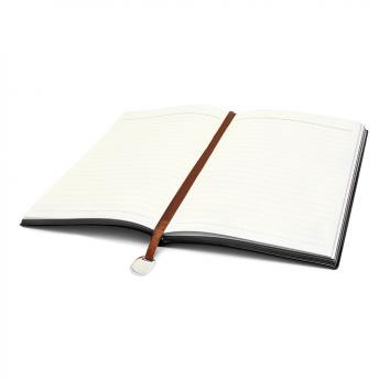 Блокнот A5 Shell в мягком переплёте c металлической биркой, черный