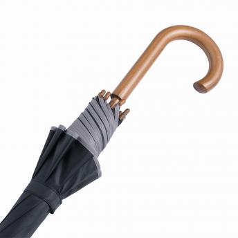 Автоматический деревянный зонт WALTZ, черный, серый NTEU7-95108