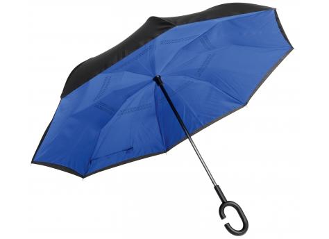 Реверсивный зонт-трость FLIPPED, черный, синий NTEU7-93928