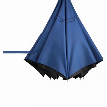 Реверсивный зонт-трость FLIPPED, черный, синий NTEU7-93928