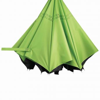 Реверсивный зонт-трость FLIPPE, черный, светло-зеленый NTEU7-93930