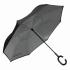 Реверсивный зонт-трость FLIPPE, черный, светло-серый NTEU7-93931