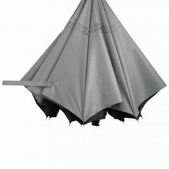 Реверсивный зонт-трость FLIPPE, черный, светло-серый NTEU7-93931