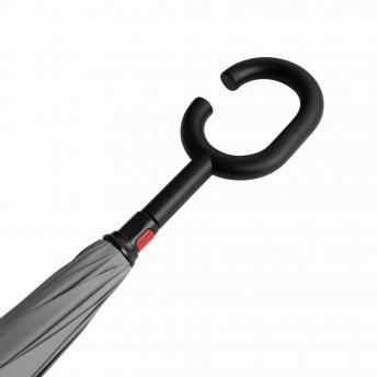 Реверсивный зонт-трость FLIPPE, черный, светло-серый NTEU7-93931