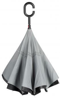 Реверсивный зонт-трость FLIPPE, черный, светло-серый NTEU7-93931