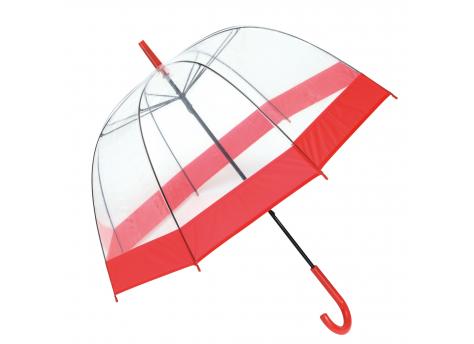 Зонт куполообразной формы HONEYMOON, красный, прозрачный NTEU7-93403