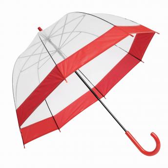 Зонт куполообразной формы HONEYMOON, красный, прозрачный NTEU7-93403