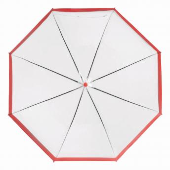 Зонт куполообразной формы HONEYMOON, красный, прозрачный NTEU7-93403