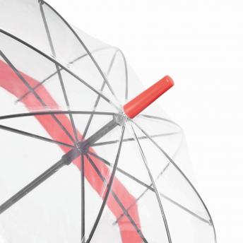 Зонт куполообразной формы HONEYMOON, красный, прозрачный NTEU7-93403