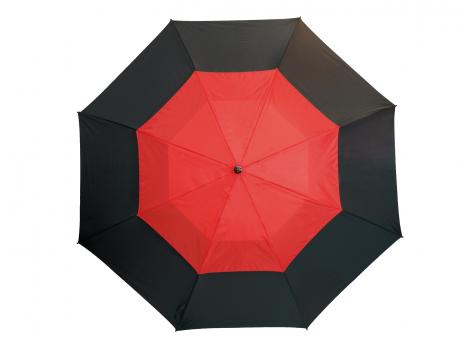 Зонт из стекловолокна MONSUN, черный, красный NTEU7-93956