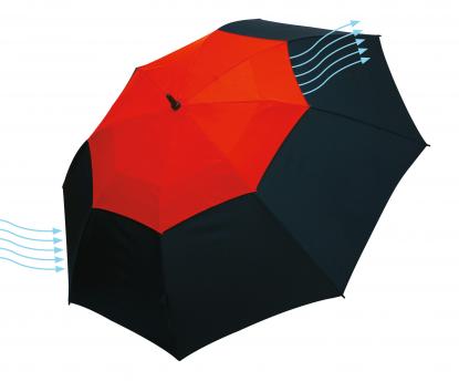 Зонт из стекловолокна MONSUN, черный, красный NTEU7-93956